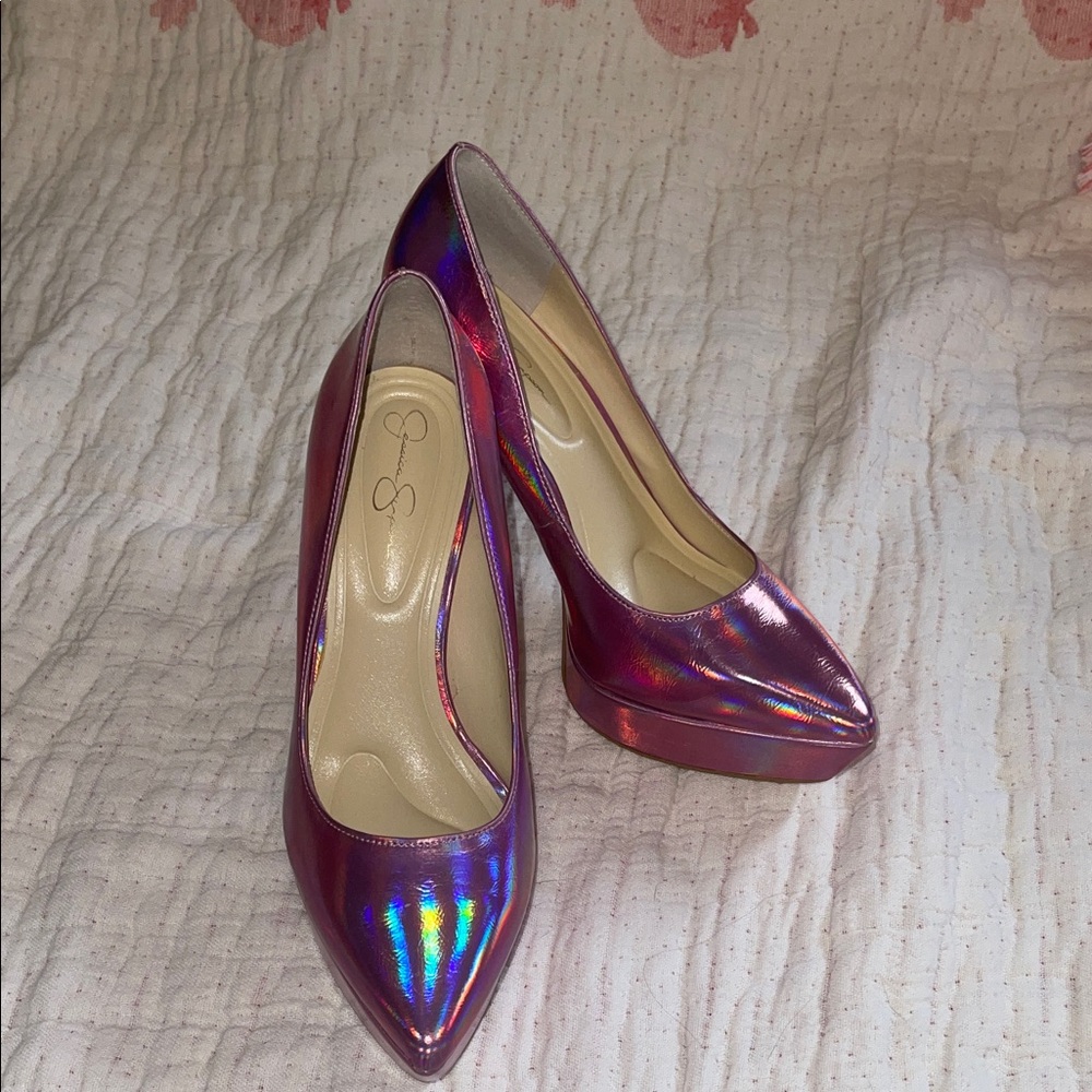 Jessica Simpson Iridescent Purple Heels